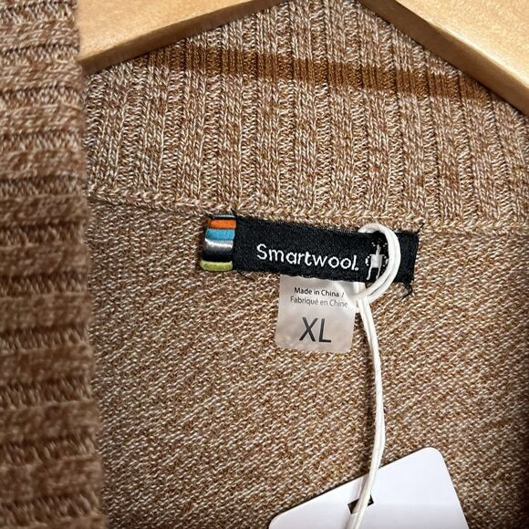 Smartwool Sparwood Half Zip Sweater Acorn Tan Mens Size XL Pullover Merino Wool - Picture 4 of 9